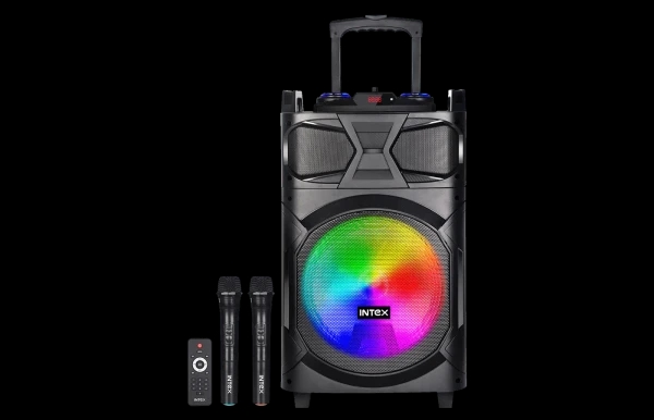 Partybox zvučnik Intex T-350 TUFB (Dual) v5.1 Trolley FM/Aux/HDMI/USB/BT 5.1/2 x mic/ Daljinski  60W