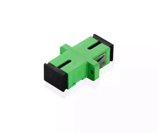 SC-APC/SC-APC singlemode fiber simplex adapter (1 x SC-APC SM), zeleni