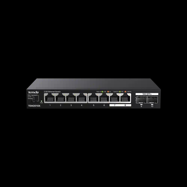 Svič 2.5Gbps 8-port Tenda TEM2010X Metal case/2x10G SFP+