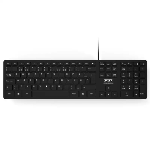 Tastatura Port Designs Executive US/USB-A & USB-C