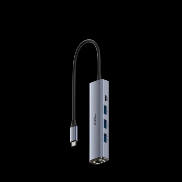 Adapter-konverter Cudy UH605 USB Tip C-3xUSB 3.0+RJ45