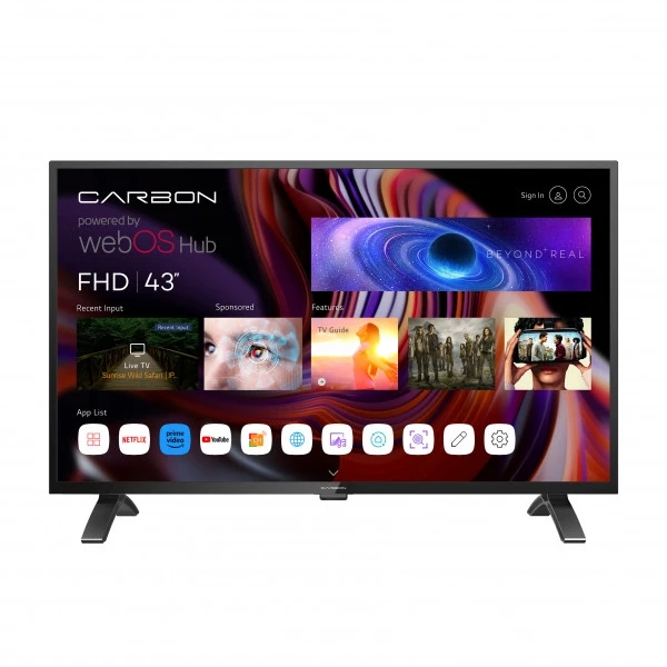 SMART LED TV 43 Carbon 43FHDSW 1920x1080/FHD/DVB-T2/Bluetooth/WiFi/Magic Remote/Frameless/webOS