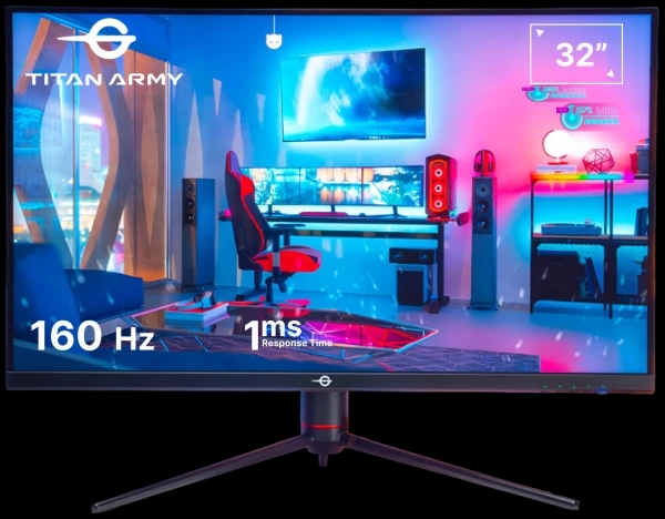 Monitor 32 Titan Army P32A2V 3840x2160/4K UHD/1ms/160Hz/2xHDMI/DP/3xUSB/USB-C/HDR600/Zvučnici